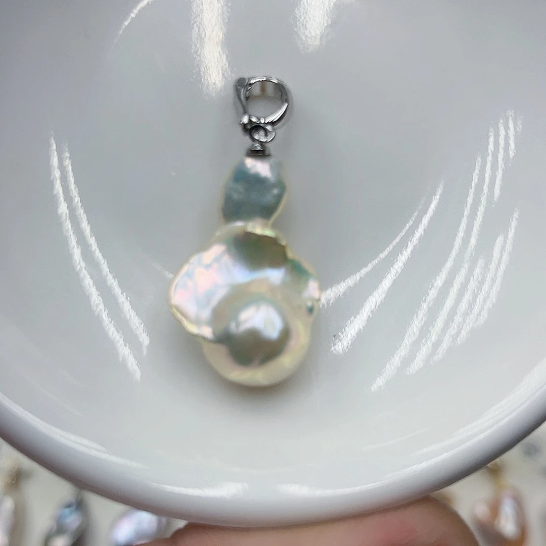 淡水珍珠吊坠(不含链)未镶嵌一*泪09