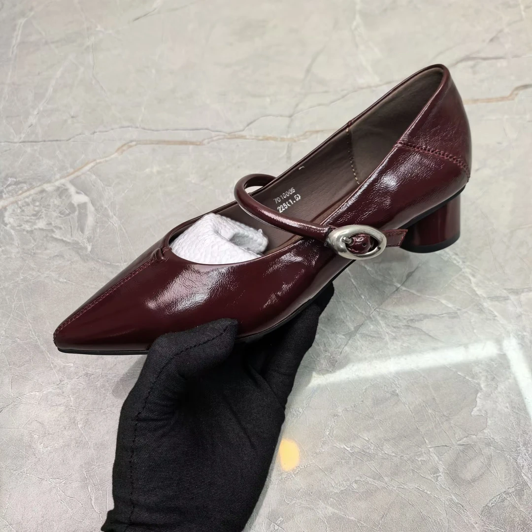 a（孤品）38码单鞋女 (牛皮)10005 红