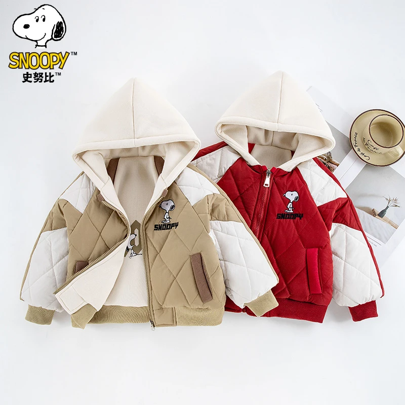 史努比2024冬季新款儿童时尚潮流保暖棉服自SZZC166