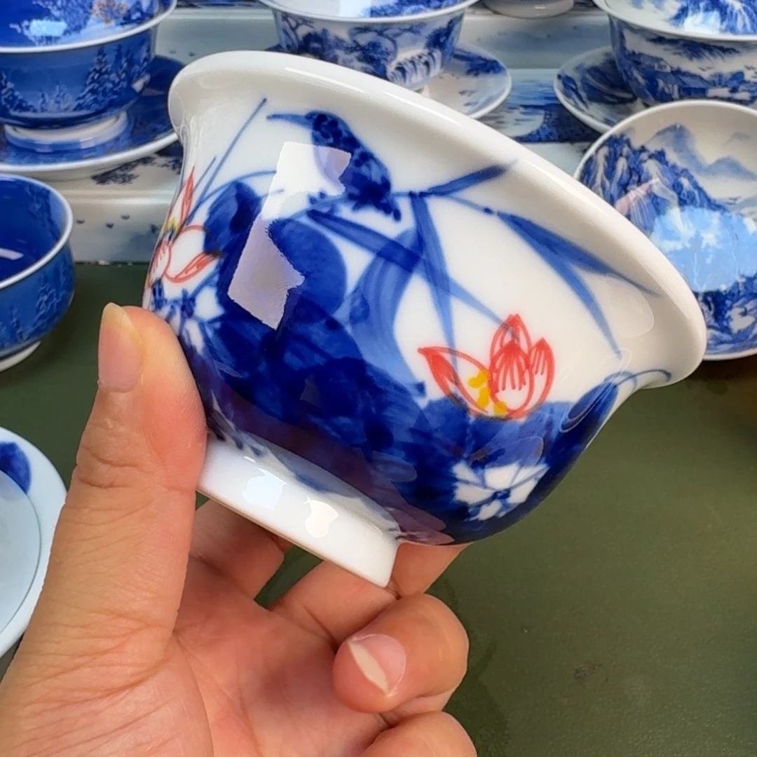 景德镇纯水绘茶具圆圆207