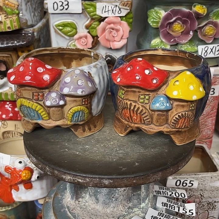 粗陶材质多肉花盆