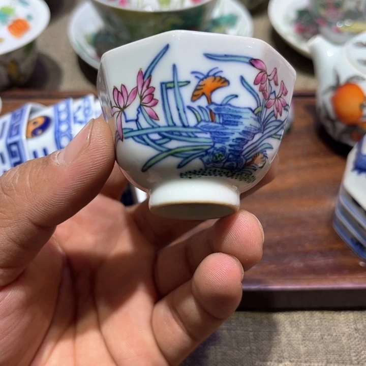 纯手绘精品盖碗杯