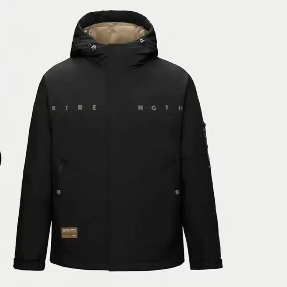 海+连帽防风保暖工装外套