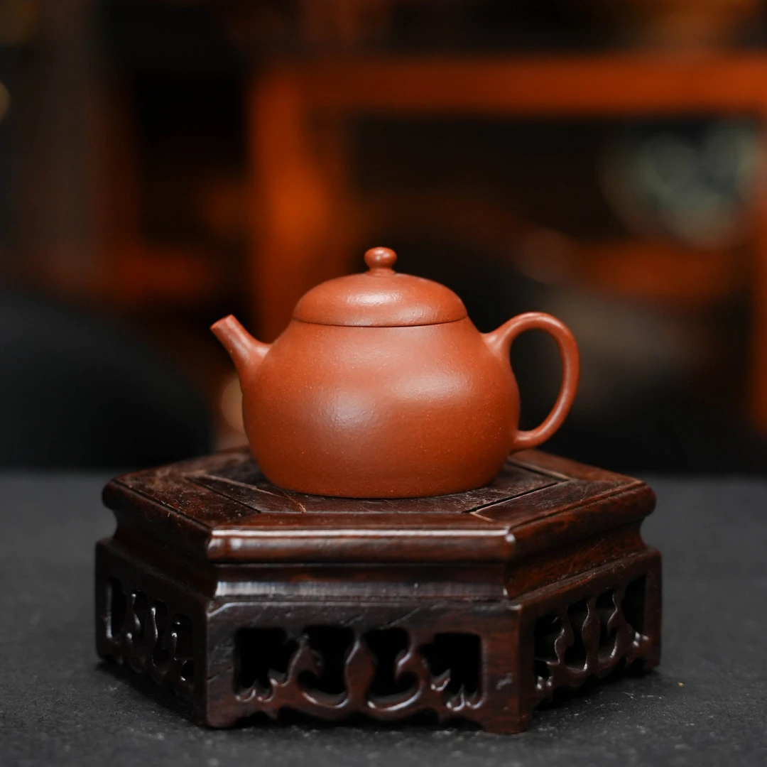 范家壶庄《小梨形》大生大红泥130cc品牌系列手工紫砂壶