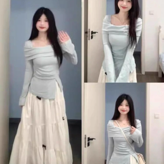 早秋装搭配一整套连衣裙子女2025新款小个子韩系穿搭气质长裙套装