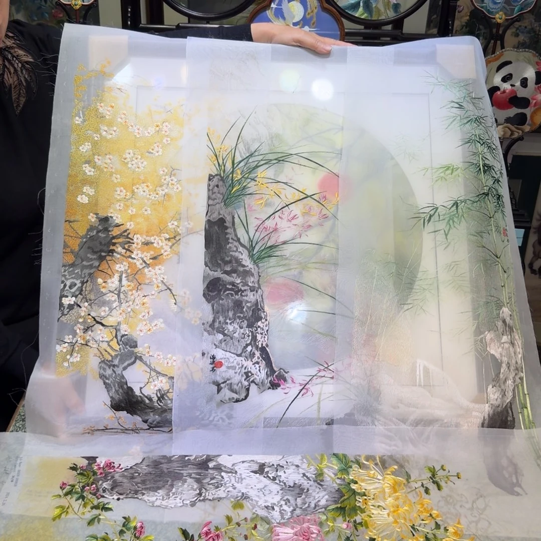 刺绣手工苏绣工艺制作技艺精湛