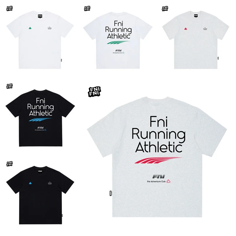 FNI黑标（弧线跑道AB面）重磅纯棉男女同款t恤美式圆领短袖新款胶浆