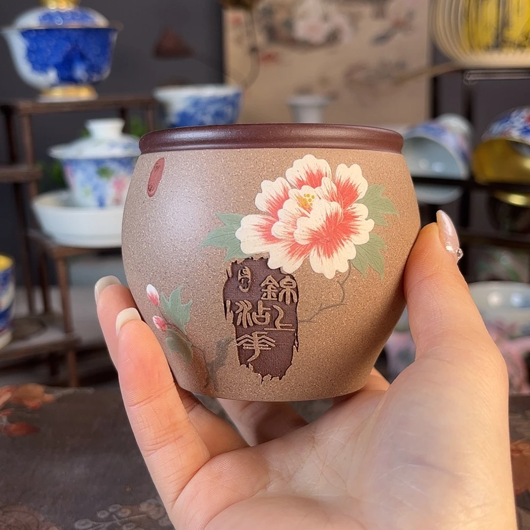 摆件景德镇陶瓷茶杯多人