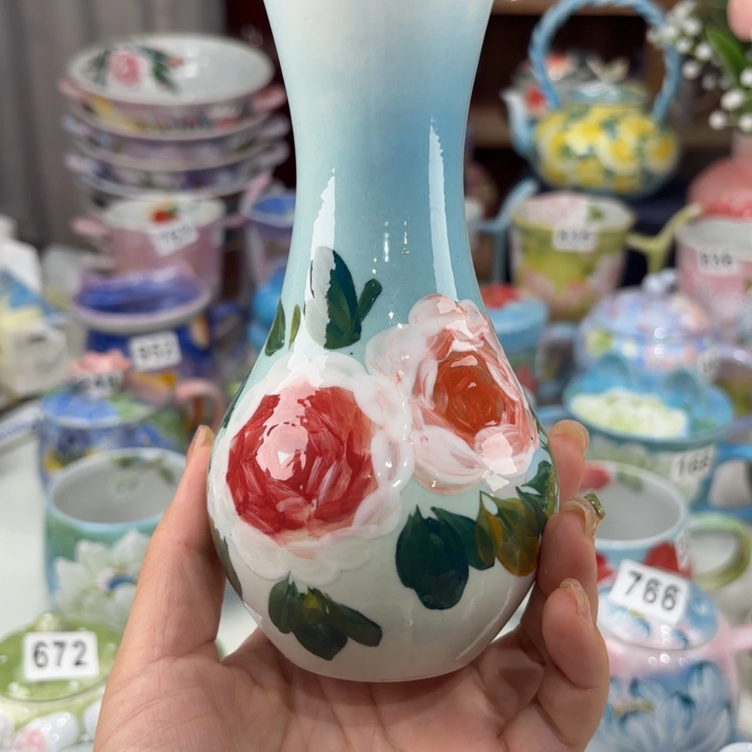 瓷片景德镇手绘高温釉下彩陶瓷茶具