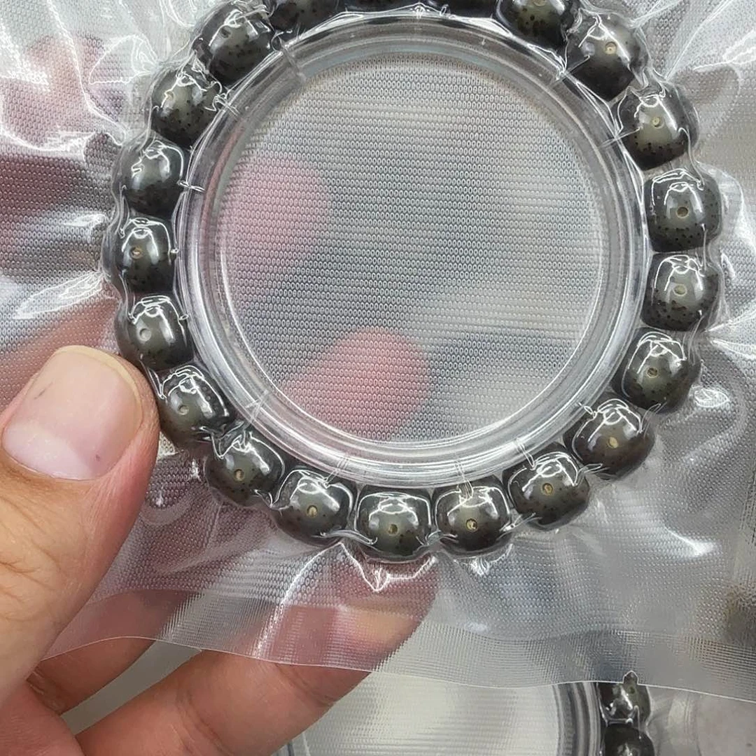 星月菩提手串84尽头黑冰星月菩提单圈1.1