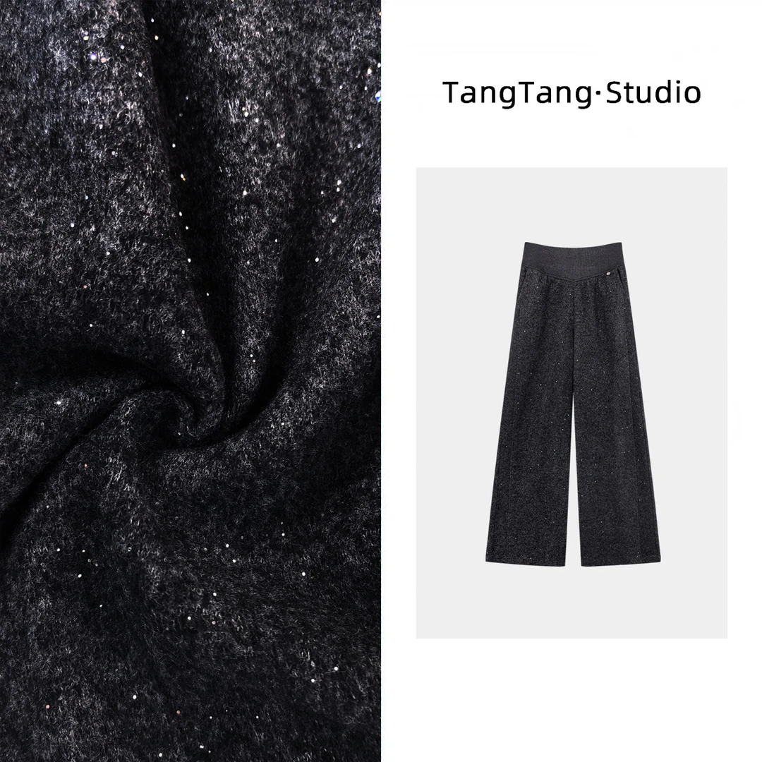 【冰冰微胖定制】中灰裤子时尚百搭显瘦女装裤子-2513303