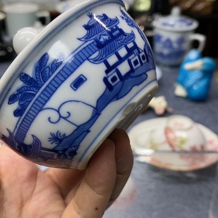 陶瓷青花梧桐，小盖㱧