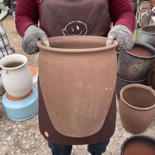 紫砂花盆口27高34瑕疵瑕疵