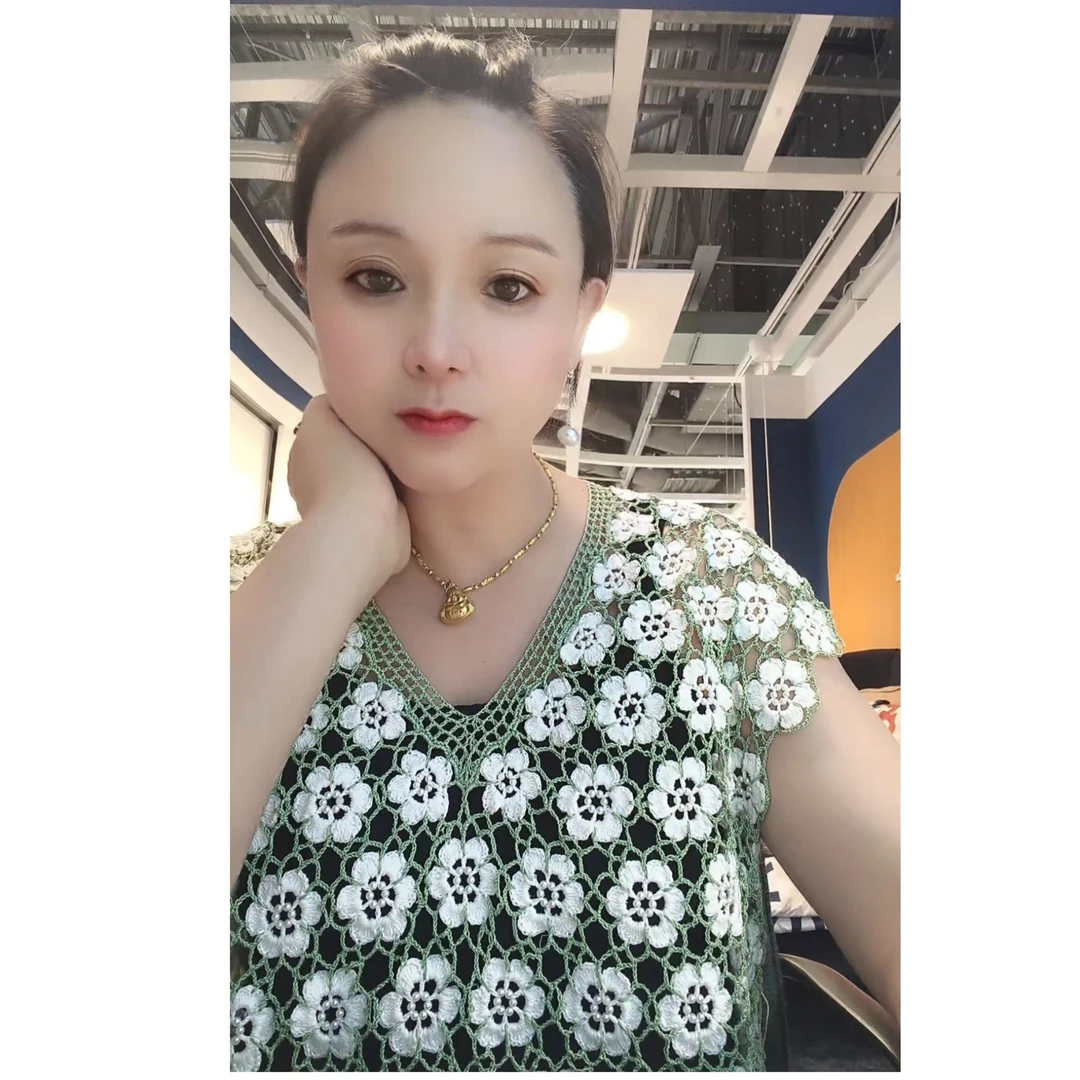 新款雪梅珍珠套头短衫全套材料包