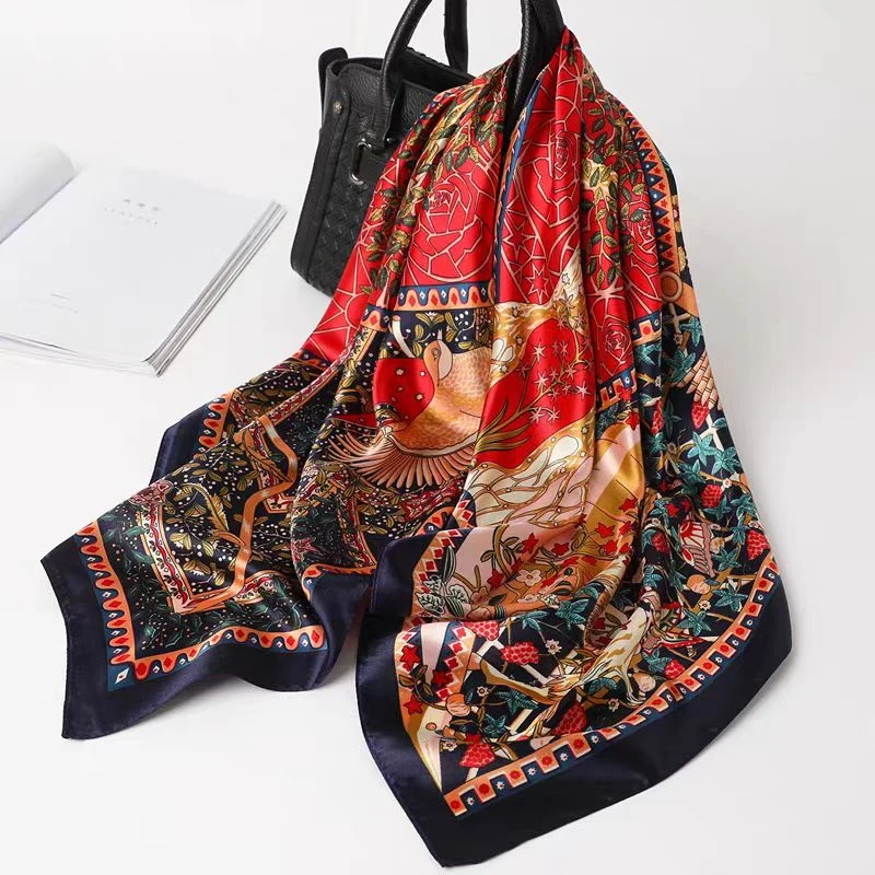 【发财树】时尚百搭F149女士方巾气质优雅丝巾