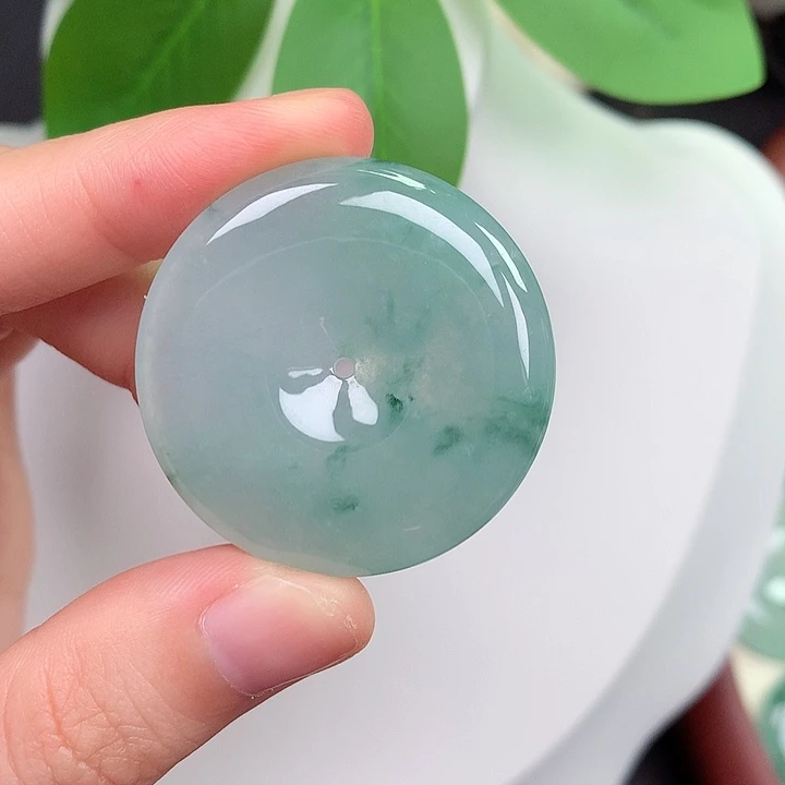 颈饰未镶嵌翡翠平安扣 34.8-5.8mm
