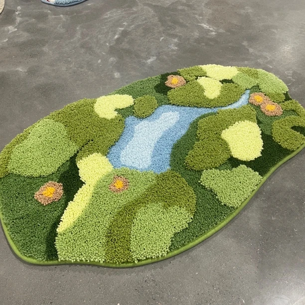 小苔藓吸水防滑卧室进门地垫家用卫生间门口脚垫