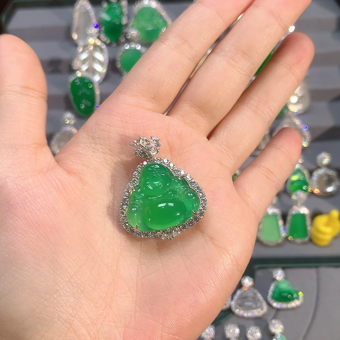 玛瑙/玉髓颈饰银S925镶嵌