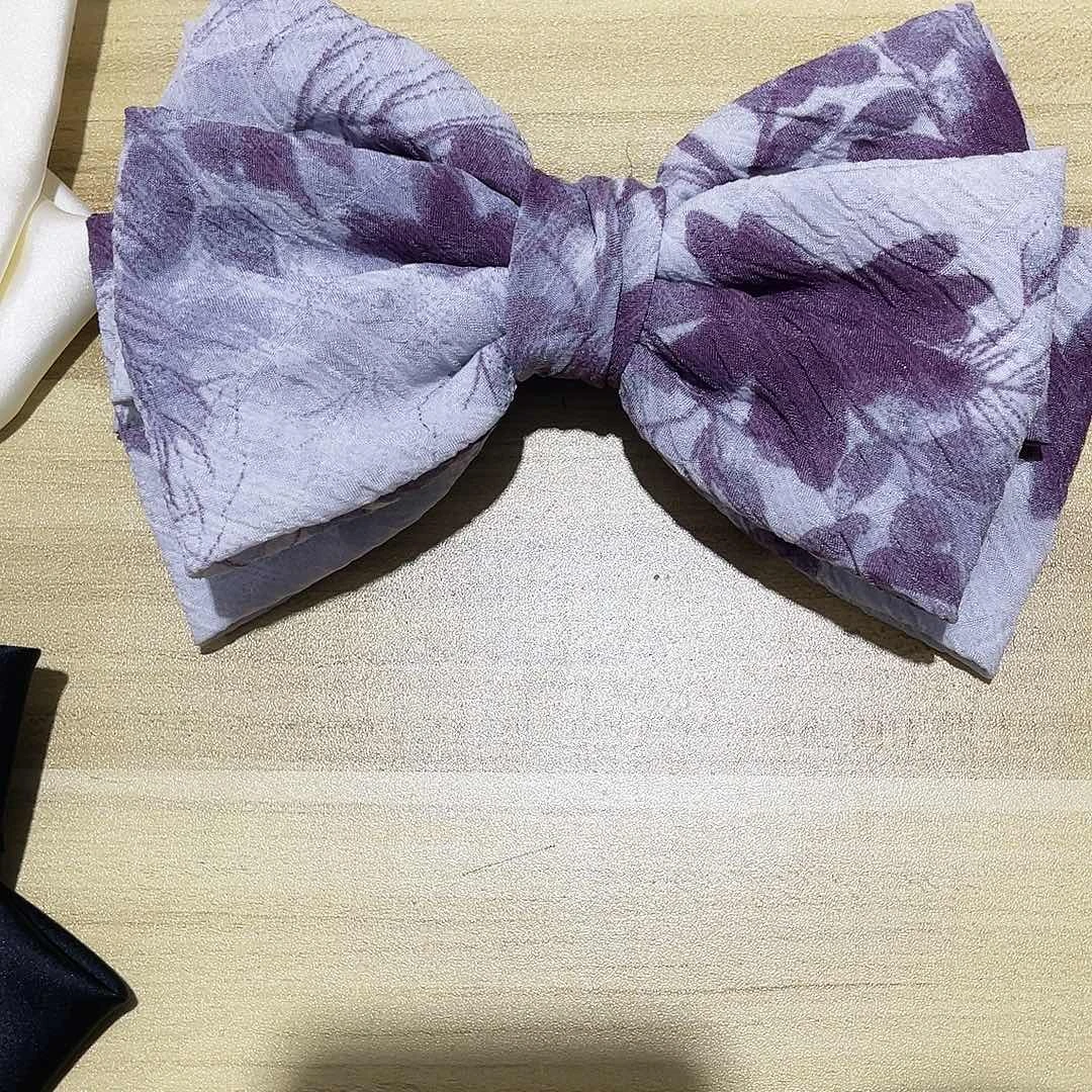 皮质铁合金蝴蝶结发夹