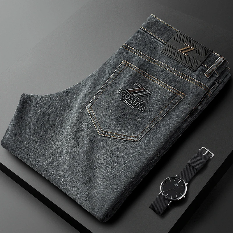 高端春夏季薄款新款爆款休闲裤百搭潮流男士修身小直筒牛仔裤男款