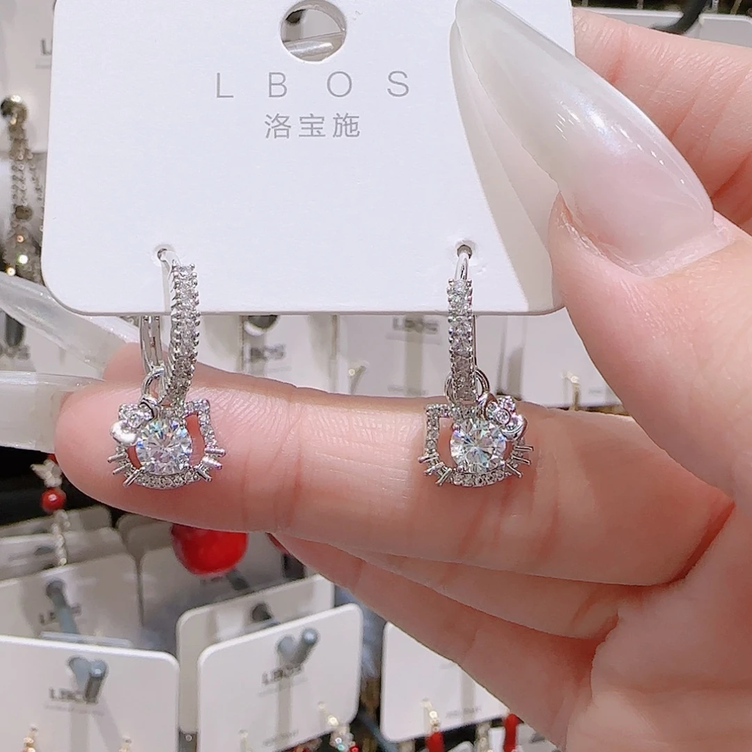 锆石铜合金925银耳环