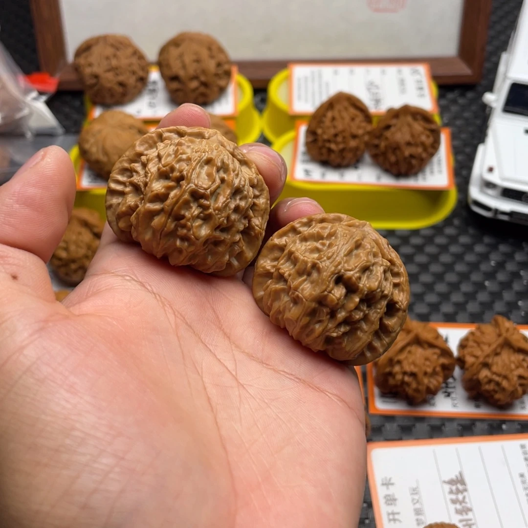 骑***由文玩核桃把件白狮子42