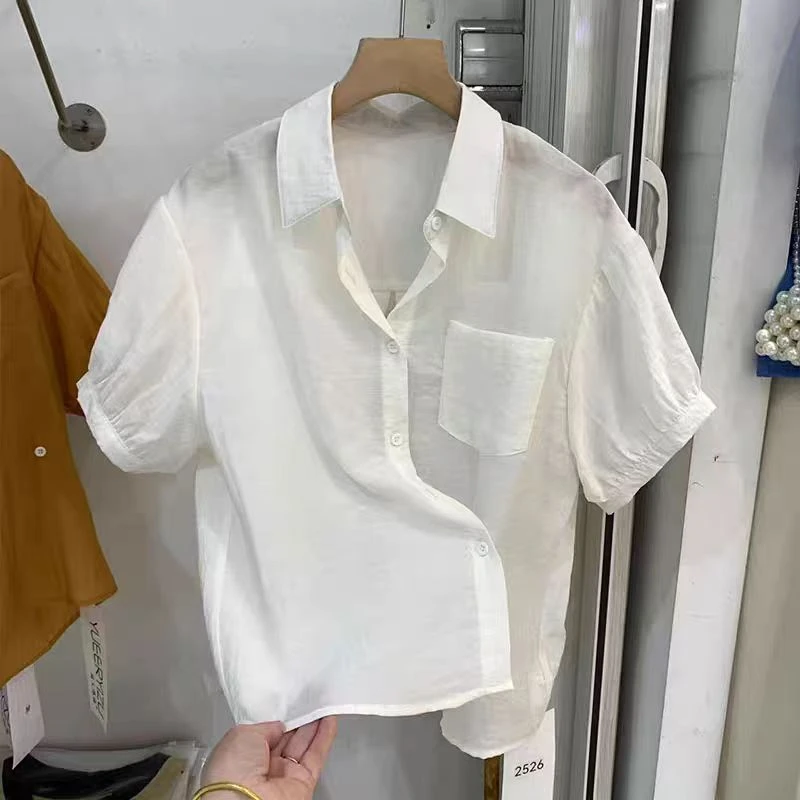 （断码清）夏装新款韩系设计感衬衣9071款