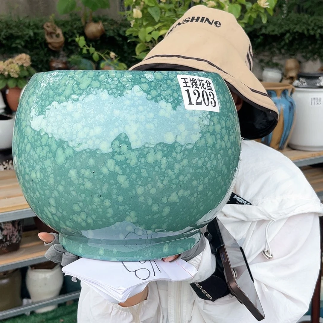 紫砂花盆王嫂花盆直播0527-1203高22口21