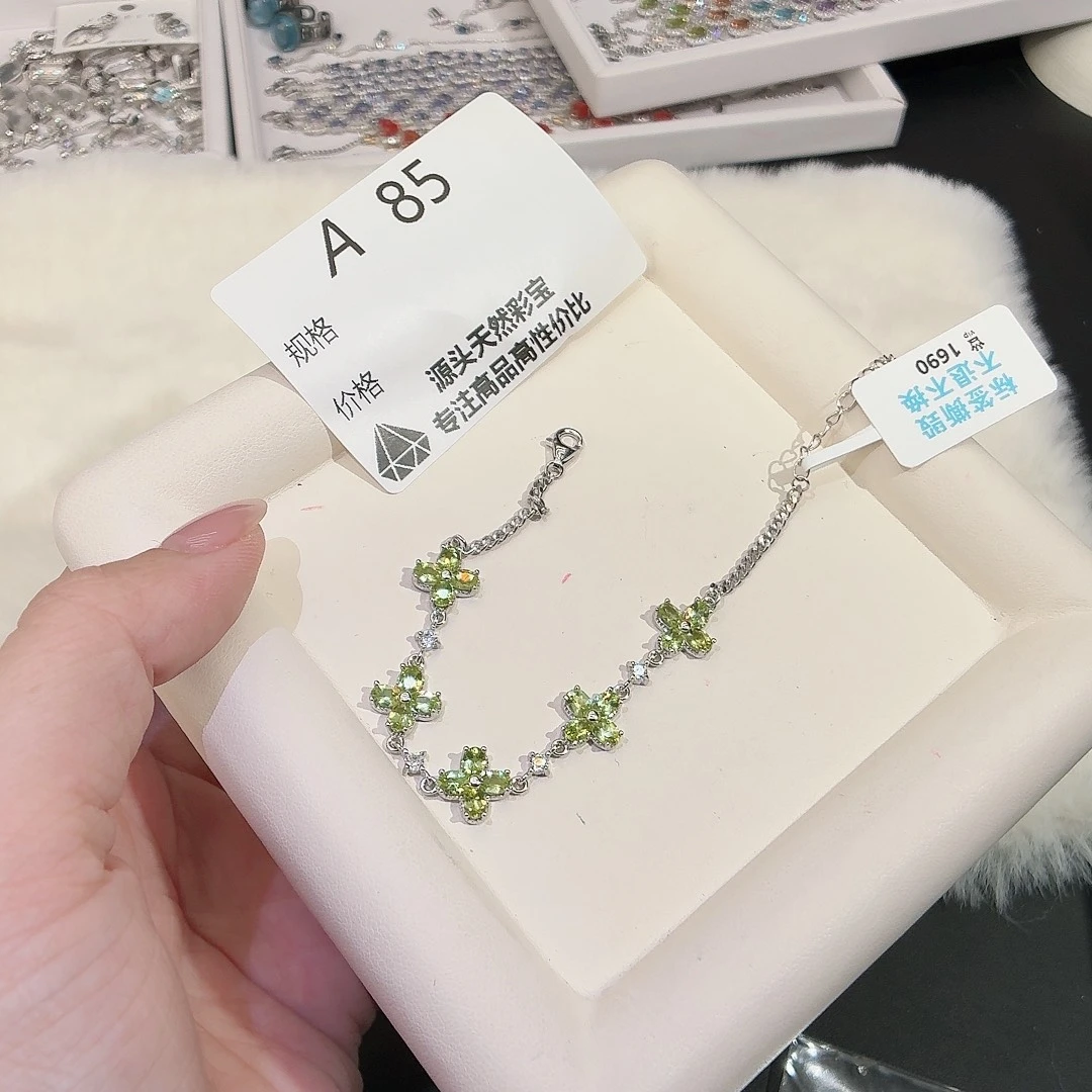 银S925镶嵌橄榄石珠宝奇石