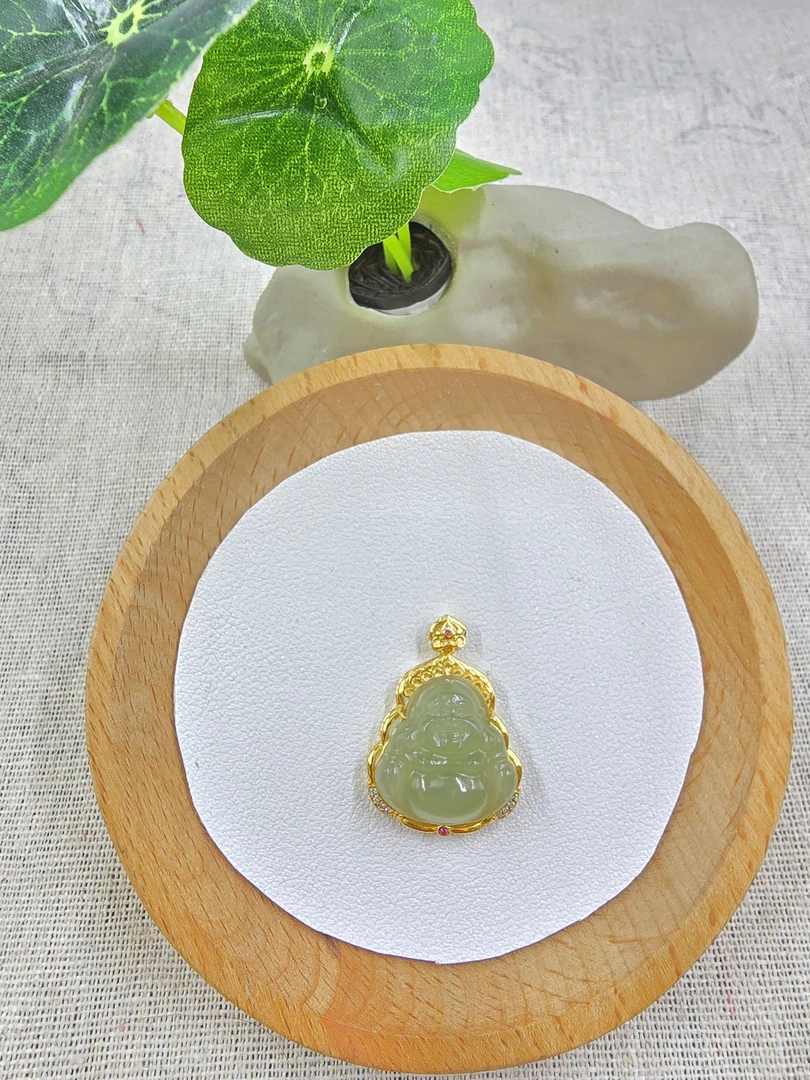 （一哥专属）WCB-1210和田玉佛公吊坠约20mm*20*4多样性发其一