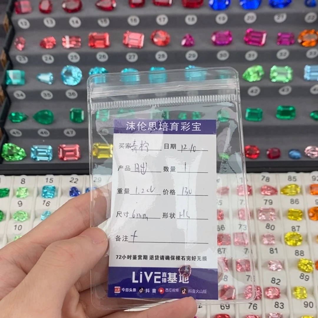 ⊹****合成（培育）蓝宝石裸石1.2ct