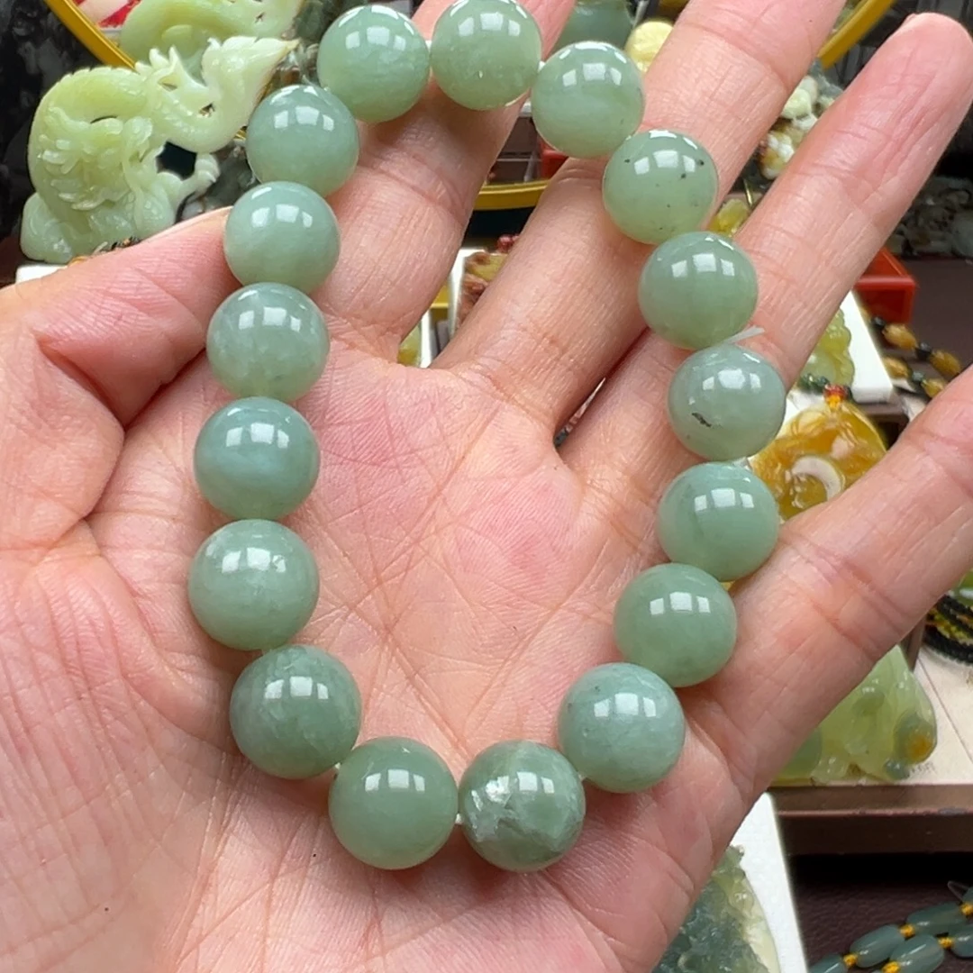 岫玉未镶嵌挂件手链