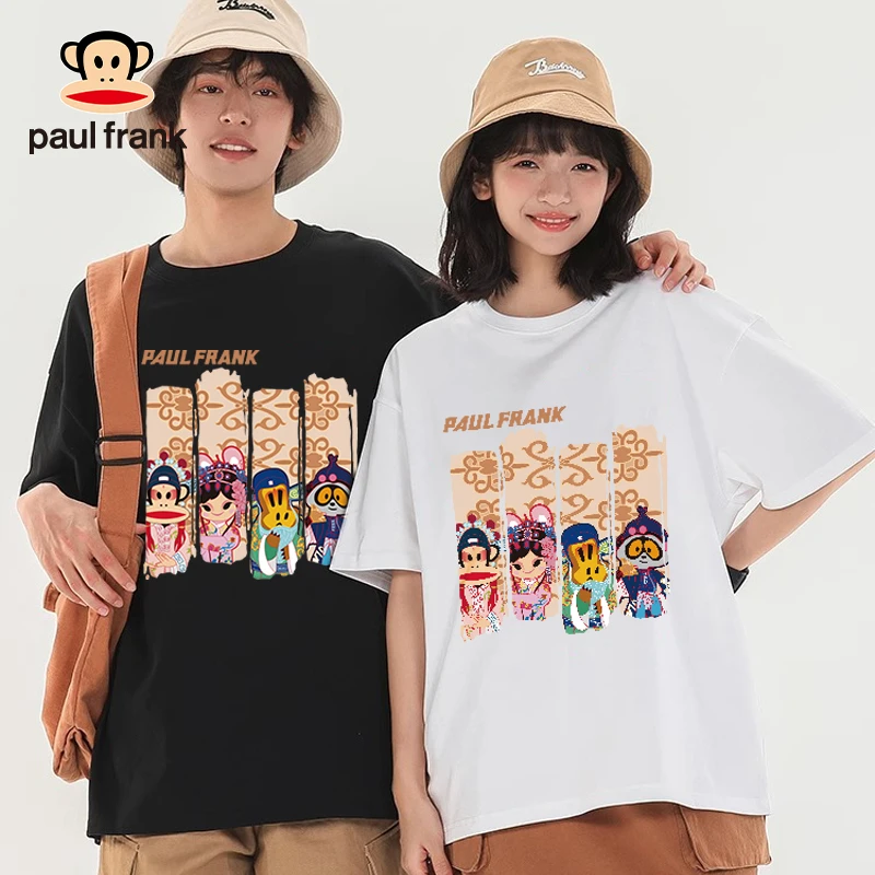 paul frank/大嘴猴国潮短袖男女款夏季宽松百搭t恤纯棉透气半袖B