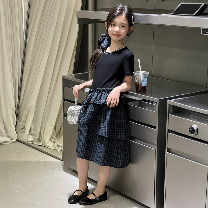 简约潮牌店铺儿童服装2025年款衣服女童装夏装套装6-12岁高级感15
