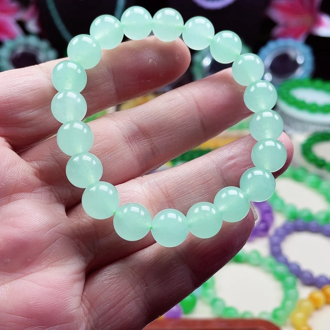 翡翠未镶嵌颈饰卡10翡翠珠链男女款22