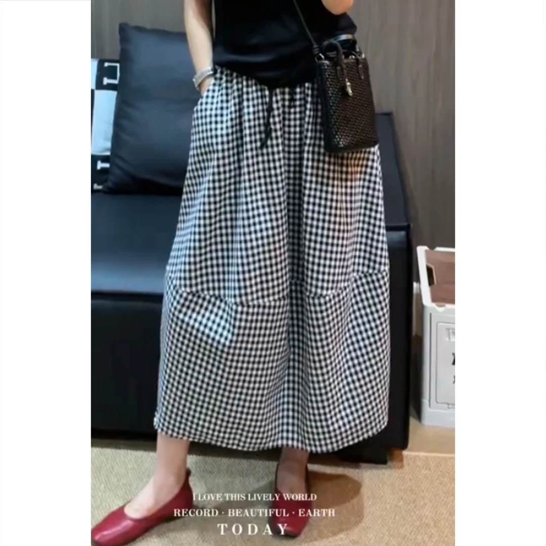艾塔莉秋冬女款格子半身裙休闲时尚裙子洋气新款极简风法式半身裙