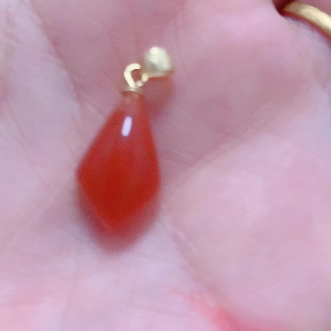 南红玛瑙银S925镶嵌吊坠(不含链)