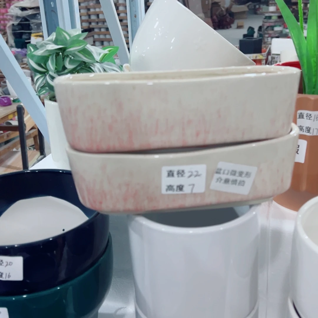 有孔，陶瓷花盆满10米包邮发货