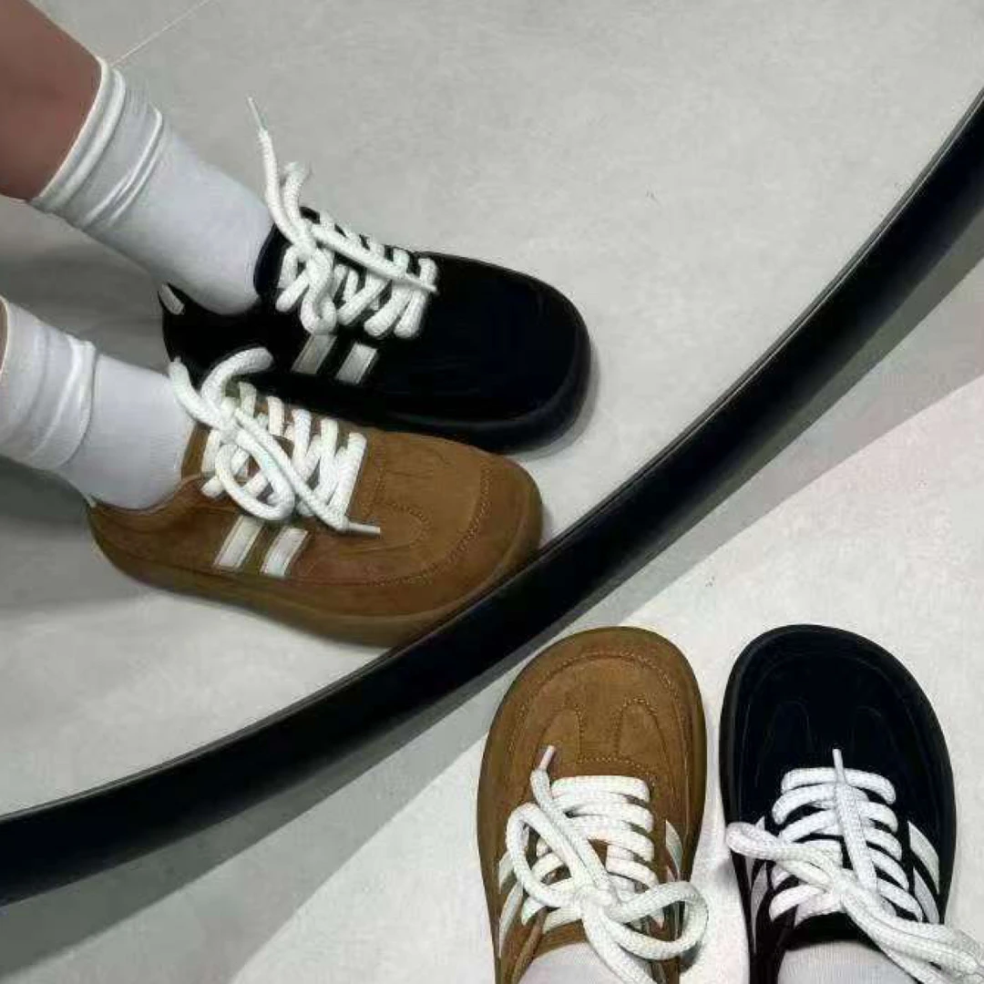 丑萌大头德训鞋复古百搭厚底休闲鞋