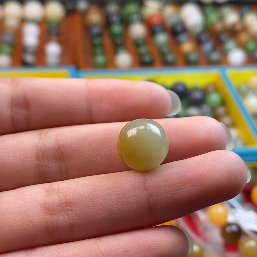 未镶嵌和田玉珠宝奇石福利糖青白单珠z12（有棉