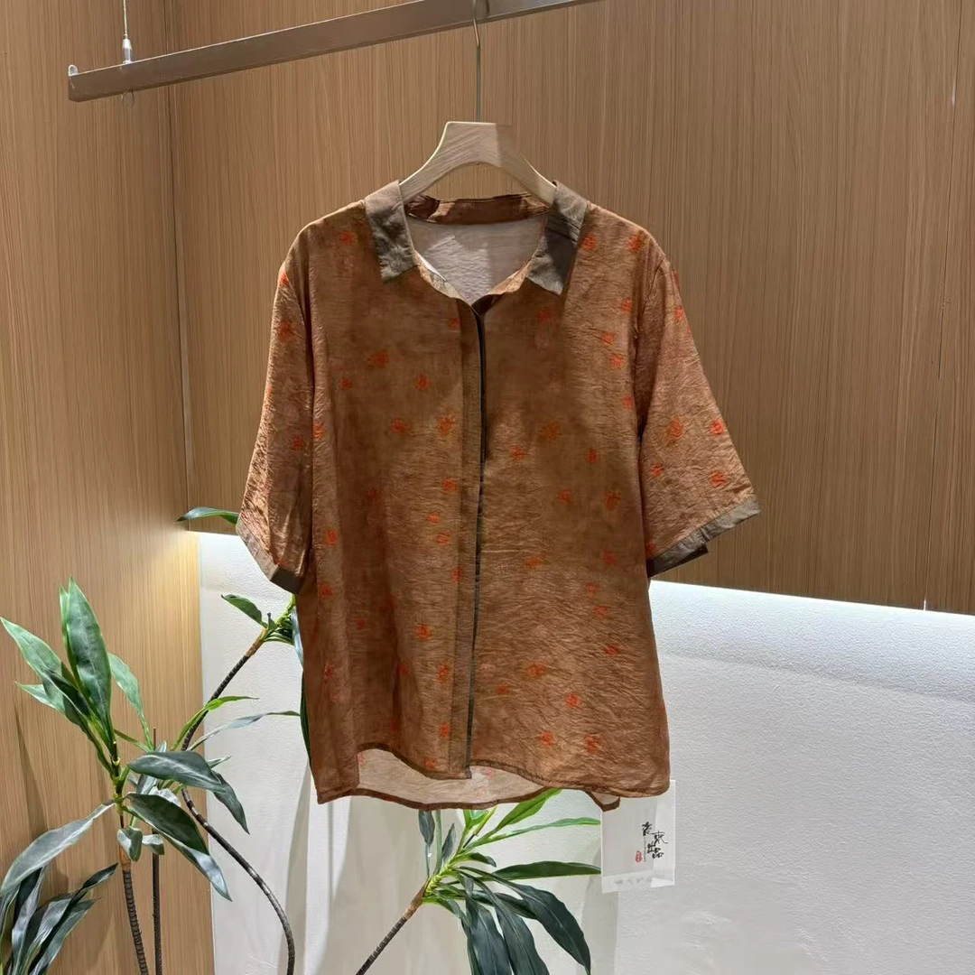 12087新款夏季洋气减龄碎花小衫QZ