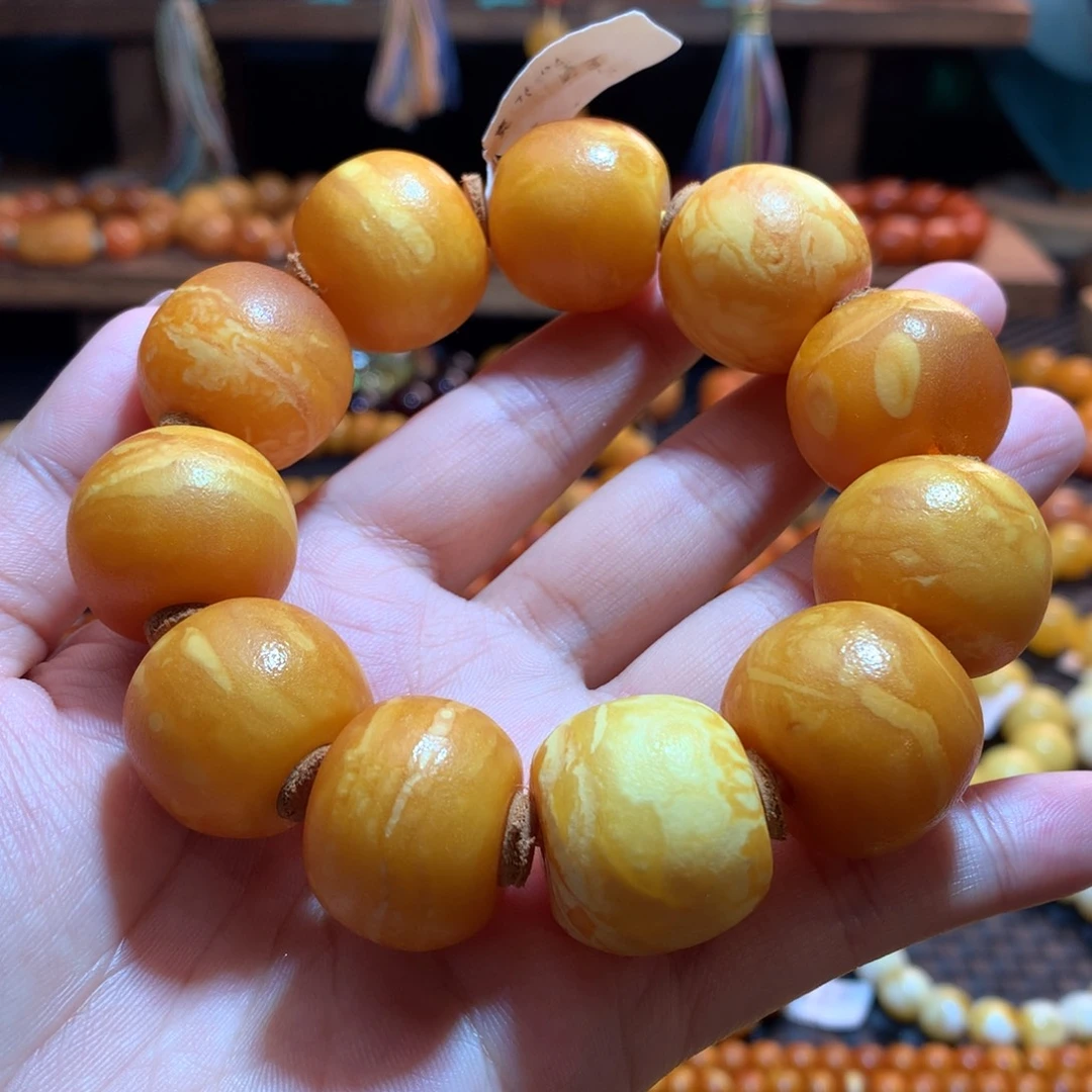 蜜蜡未镶嵌手串蜜蜡手串