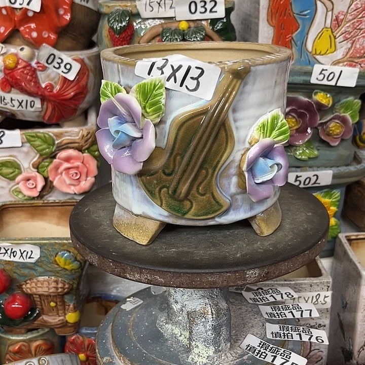 粗陶材质多肉花盆