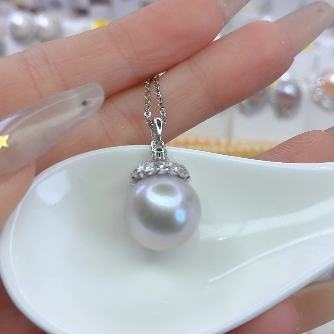 淡水珍珠颈饰银S925镶嵌
