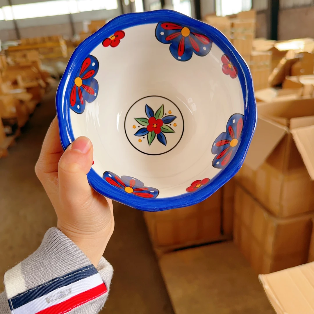 【紫色汤饭碗】新疆包邮  家用陶瓷汤饭碗6英寸四只装