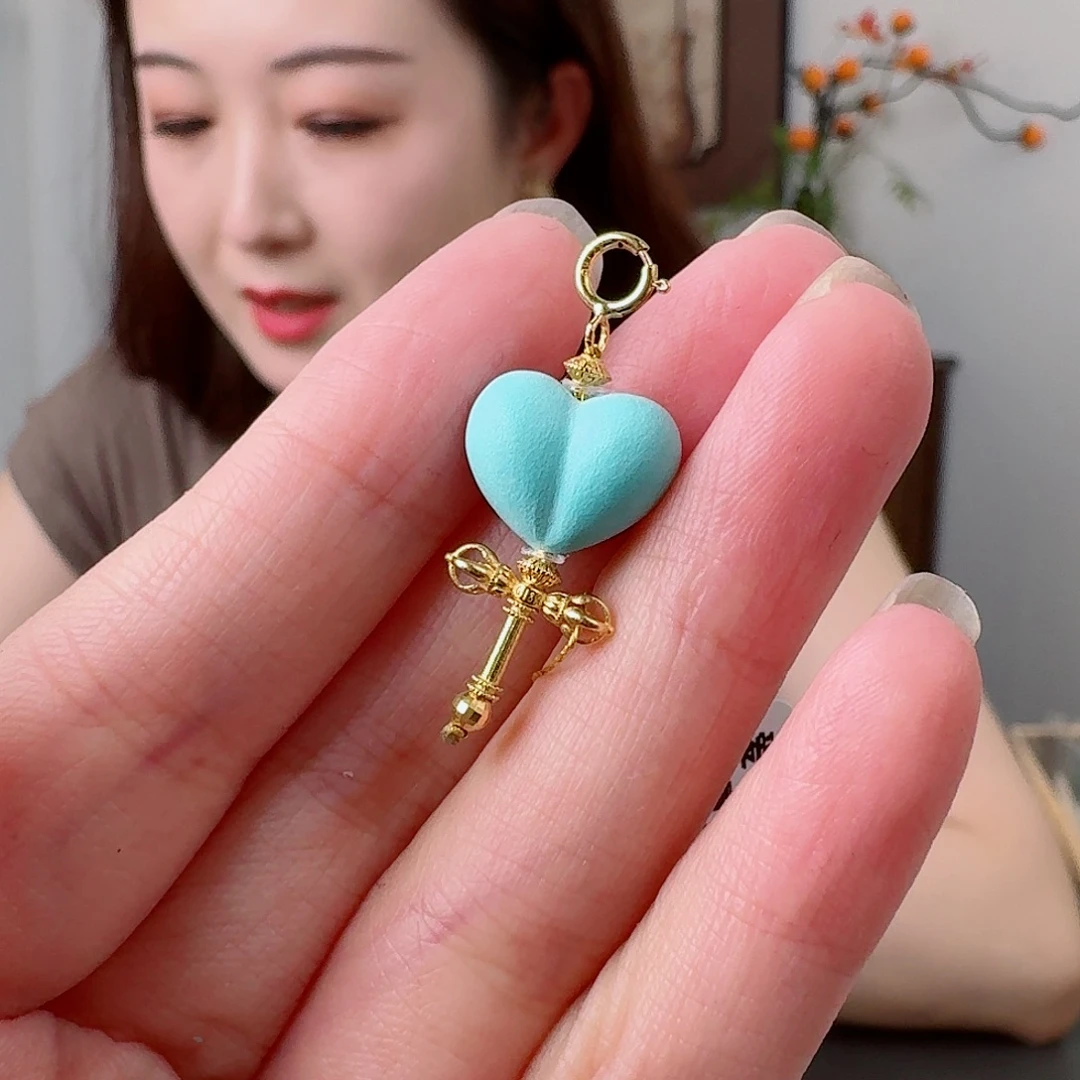 绿松石18K金镶嵌珠宝奇石