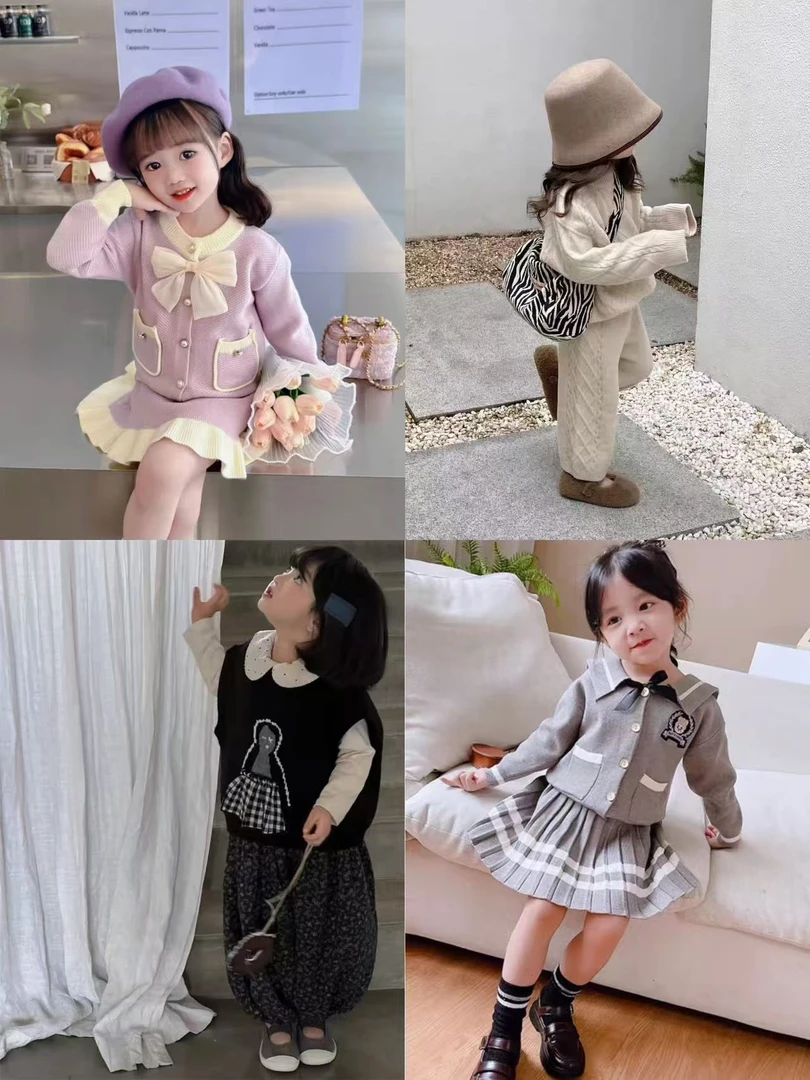 【粉丝专享】F301-F430女童春秋洋气时尚套装断码福利