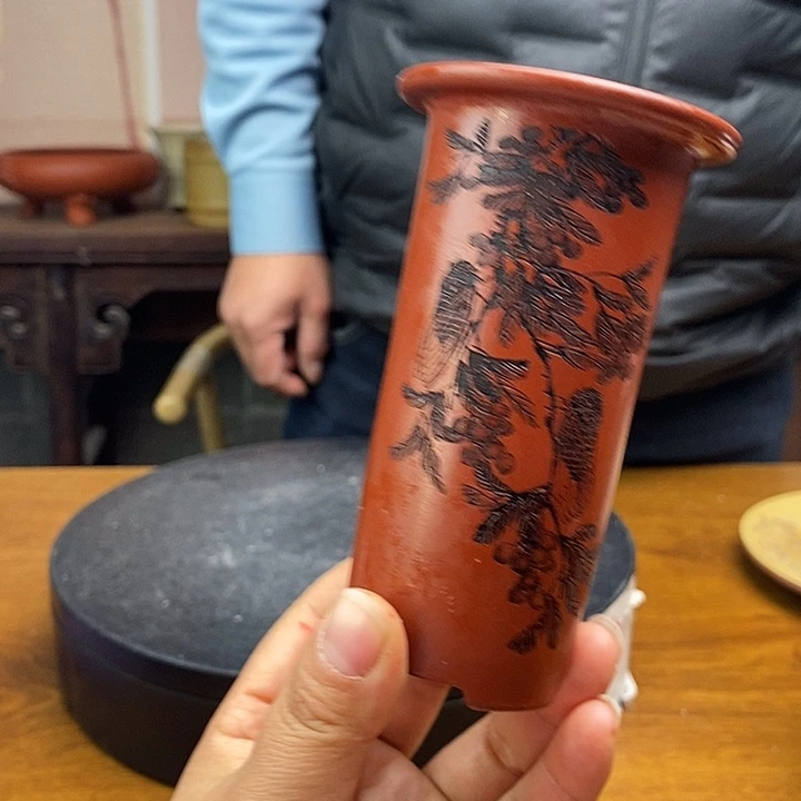 紫砂花盆货号一只石榴