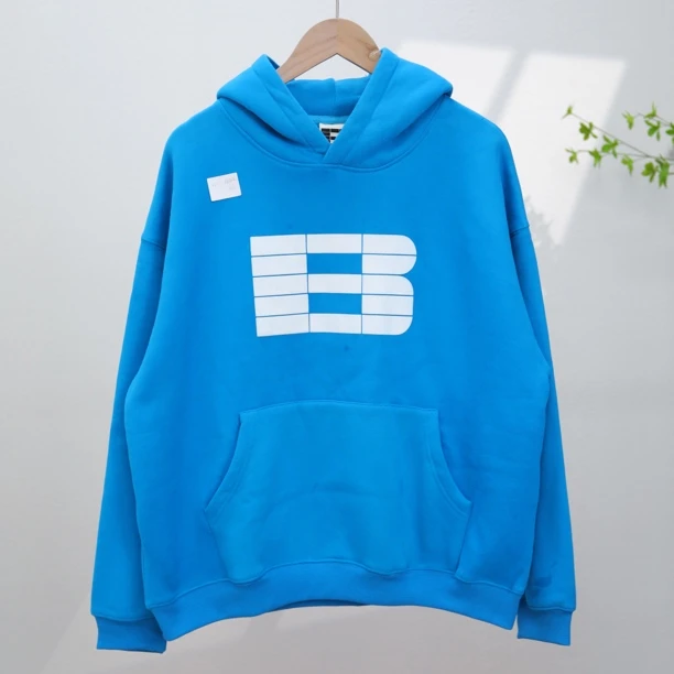 潮牌男女同款字母印花连帽薄绒卫衣3242-A13-8