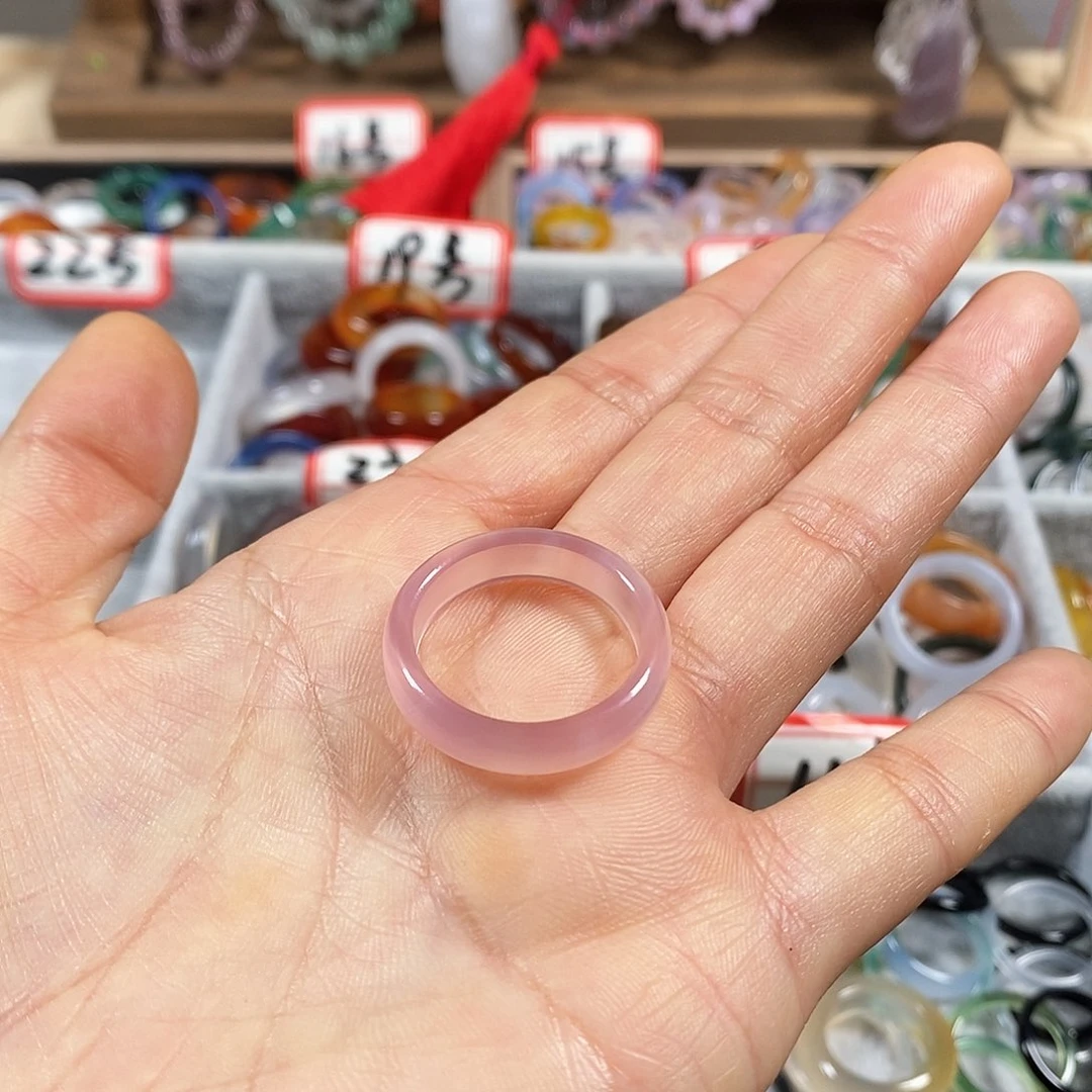 玛瑙/玉髓戒指未镶嵌莹*